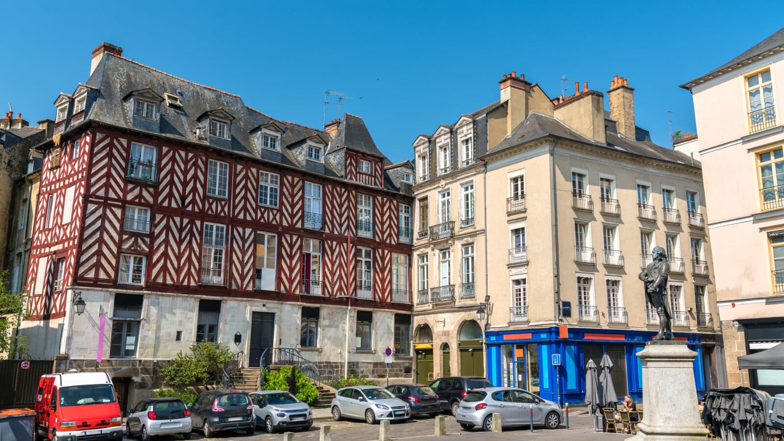 Les maisons à pans de bois de la vieille ville, symbole du centre historique de Rennes