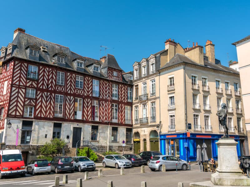 Les maisons à pans de bois de la vieille ville, symbole du centre historique de Rennes
