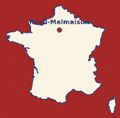 Carte de France avec la localisation de Rueil-Malmaison